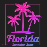 Florida Sunshine State Retro Look Gift Golf Towel thumb 3