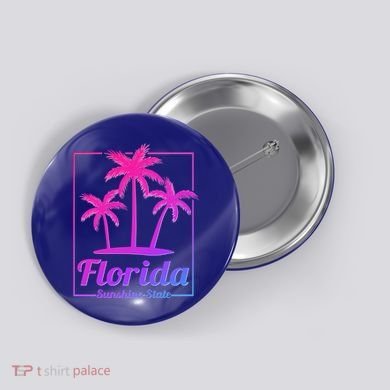 Florida Sunshine State Retro Look Gift Button