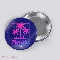 Florida Sunshine State Retro Look Gift Button thumb 0