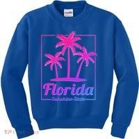Florida Sunshine State Retro Look Gift Kids Sweatshirt thumb 0