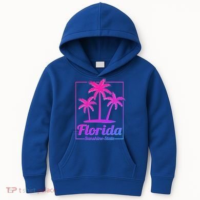 Florida Sunshine State Retro Look Gift Kids Hoodie