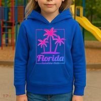 Florida Sunshine State Retro Look Gift Kids Hoodie thumb 3