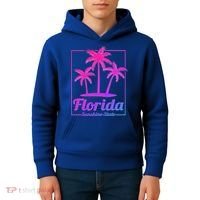 Florida Sunshine State Retro Look Gift Kids Hoodie thumb 4