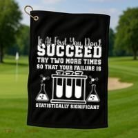 Funny Statistics Science Pun Chemistry Gift Golf Towel thumb 1