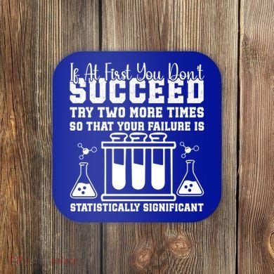 Funny Statistics Science Pun Chemistry Gift Coaster