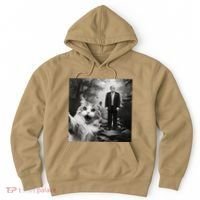 Funny Surprised Scared Cat Selfie With D.Trump Hoodie thumb 0