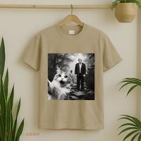 Funny Surprised Scared Cat Selfie With D.Trump T-Shirt thumb 2