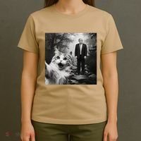 Funny Surprised Scared Cat Selfie With D.Trump T-Shirt thumb 4
