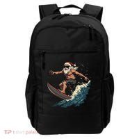 Fun Surfing Santa Christmas Santa Catching Waves Surf Lover Backpack thumb 0