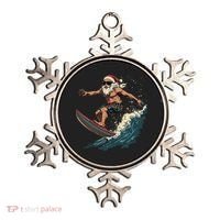 Fun Surfing Santa Christmas Santa Catching Waves Surf Lover Ornament thumb 0