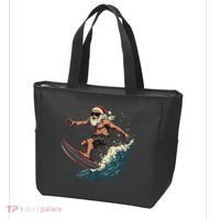 Fun Surfing Santa Christmas Santa Catching Waves Surf Lover Tote Bag thumb 3