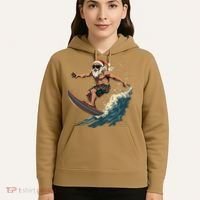 Fun Surfing Santa Christmas Santa Catching Waves Surf Lover Hoodie thumb 5