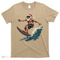 Fun Surfing Santa Christmas Santa Catching Waves Surf Lover T-Shirt thumb 0