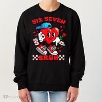 Funny Six Seven Bruh Heart 67 6-7 Valentines Day Women's Sweatshirt thumb 0
