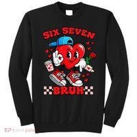 Funny Six Seven Bruh Heart 67 6-7 Valentines Day Sweatshirt thumb 0