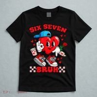 Funny Six Seven Bruh Heart 67 6-7 Valentines Day T-Shirt thumb 5