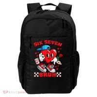 Funny Six Seven Bruh Heart 67 6-7 Valentines Day Backpack thumb 0