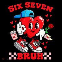 Funny Six Seven Bruh Heart 67 6-7 Valentines Day Coffee Mug thumb 5