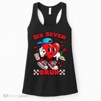 Funny Six Seven Bruh Heart 67 6-7 Valentines Day Women's Tank Top thumb 0