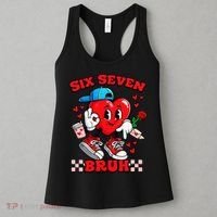 Funny Six Seven Bruh Heart 67 6-7 Valentines Day Women's Tank Top thumb 3