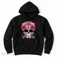 Floral Sugar Skeleton Cool Graphic Skull Hoodie thumb 0