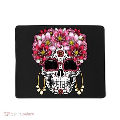 Floral Sugar Skeleton Cool Graphic Skull Mousepad