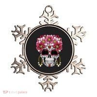 Floral Sugar Skeleton Cool Graphic Skull Ornament thumb 0