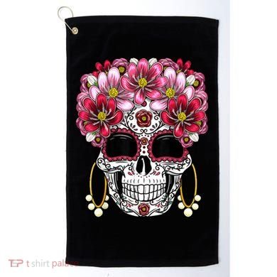 Floral Sugar Skeleton Cool Graphic Skull Golf Towel