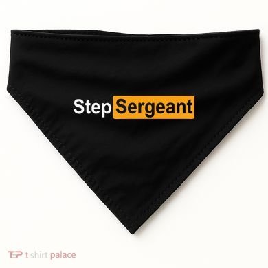 Funny Step Sergeant USA-Made Doggie Bandana