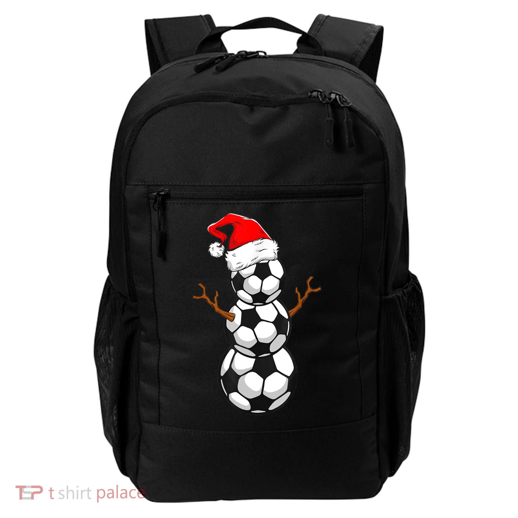 Funny Soccer Snow Boys Soccer Christmas Pajama Xmas Gift Backpack