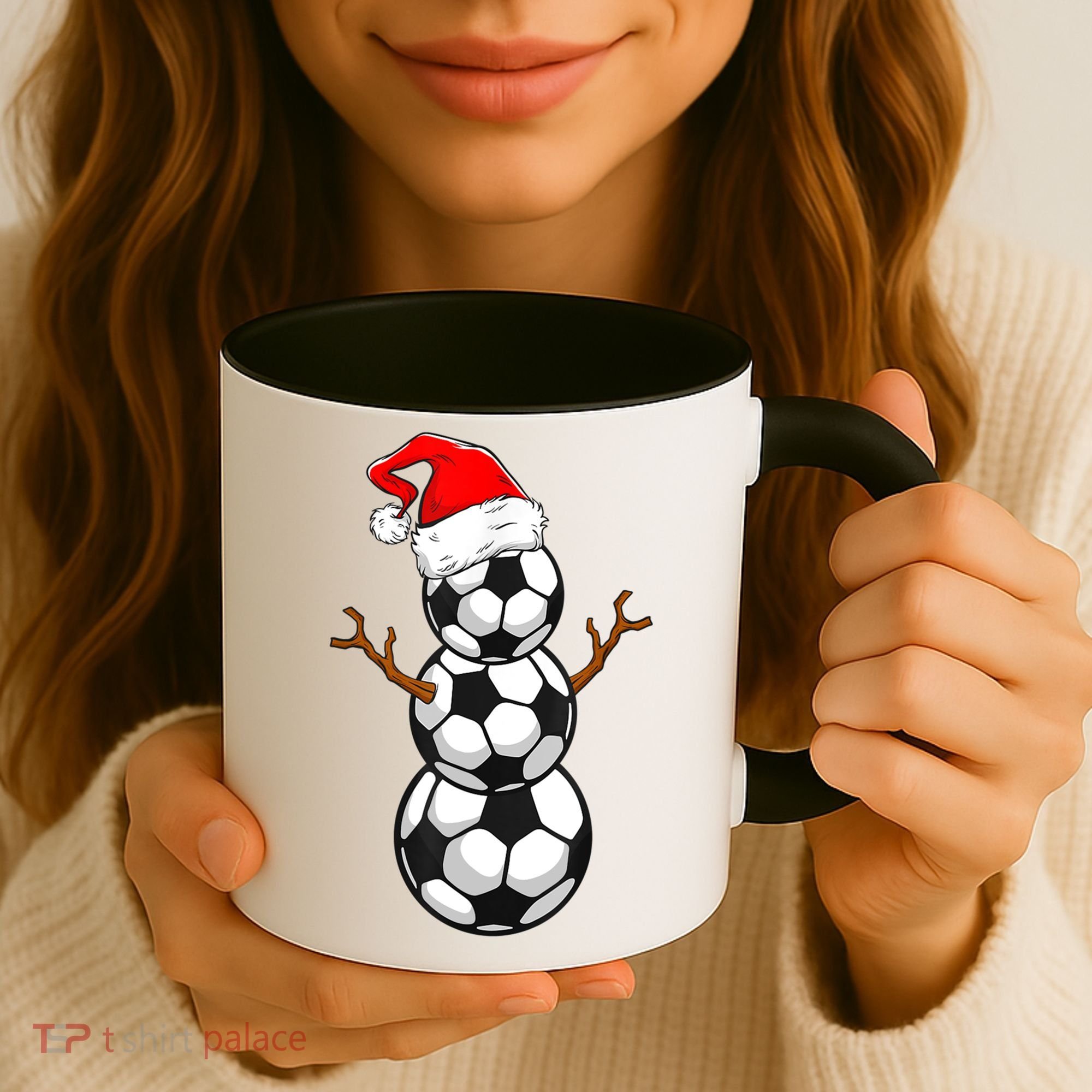 Funny Soccer Snow Boys Soccer Christmas Pajama Xmas Gift Coffee Mug