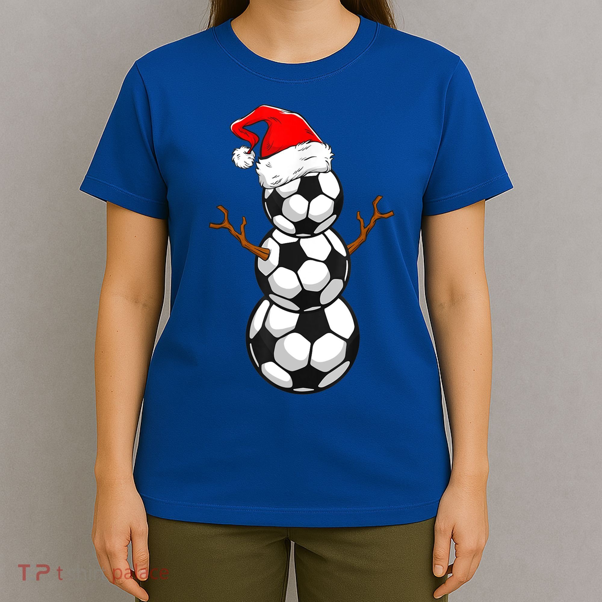 Funny Soccer Snow Boys Soccer Christmas Pajama Xmas Gift T-Shirt