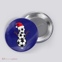 Funny Soccer Snow Boys Soccer Christmas Pajama Xmas Gift Button thumb 0