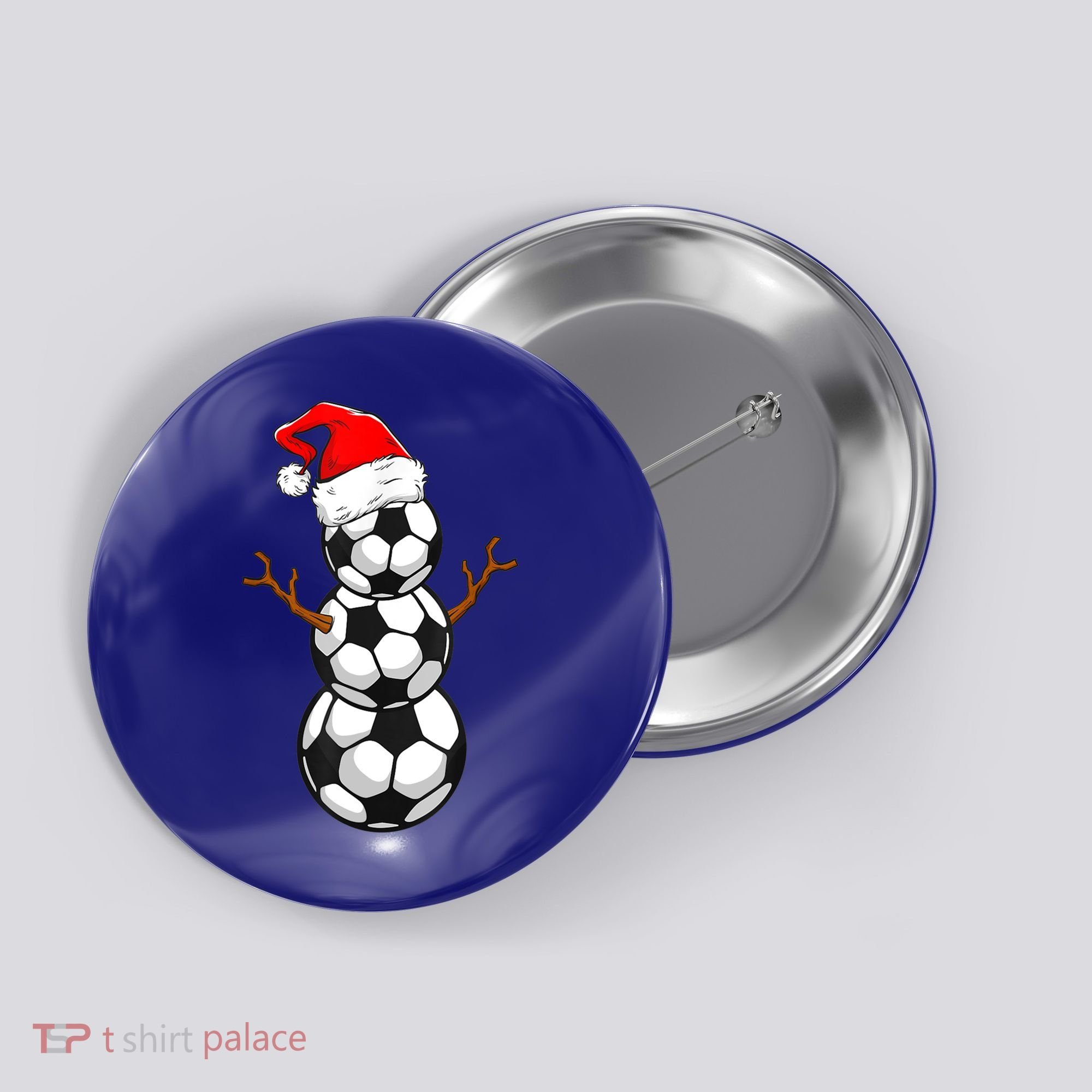 Funny Soccer Snow Boys Soccer Christmas Pajama Xmas Gift Button