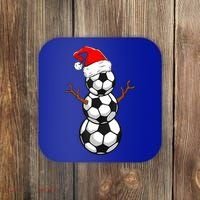 Funny Soccer Snow Boys Soccer Christmas Pajama Xmas Gift Coaster thumb 0
