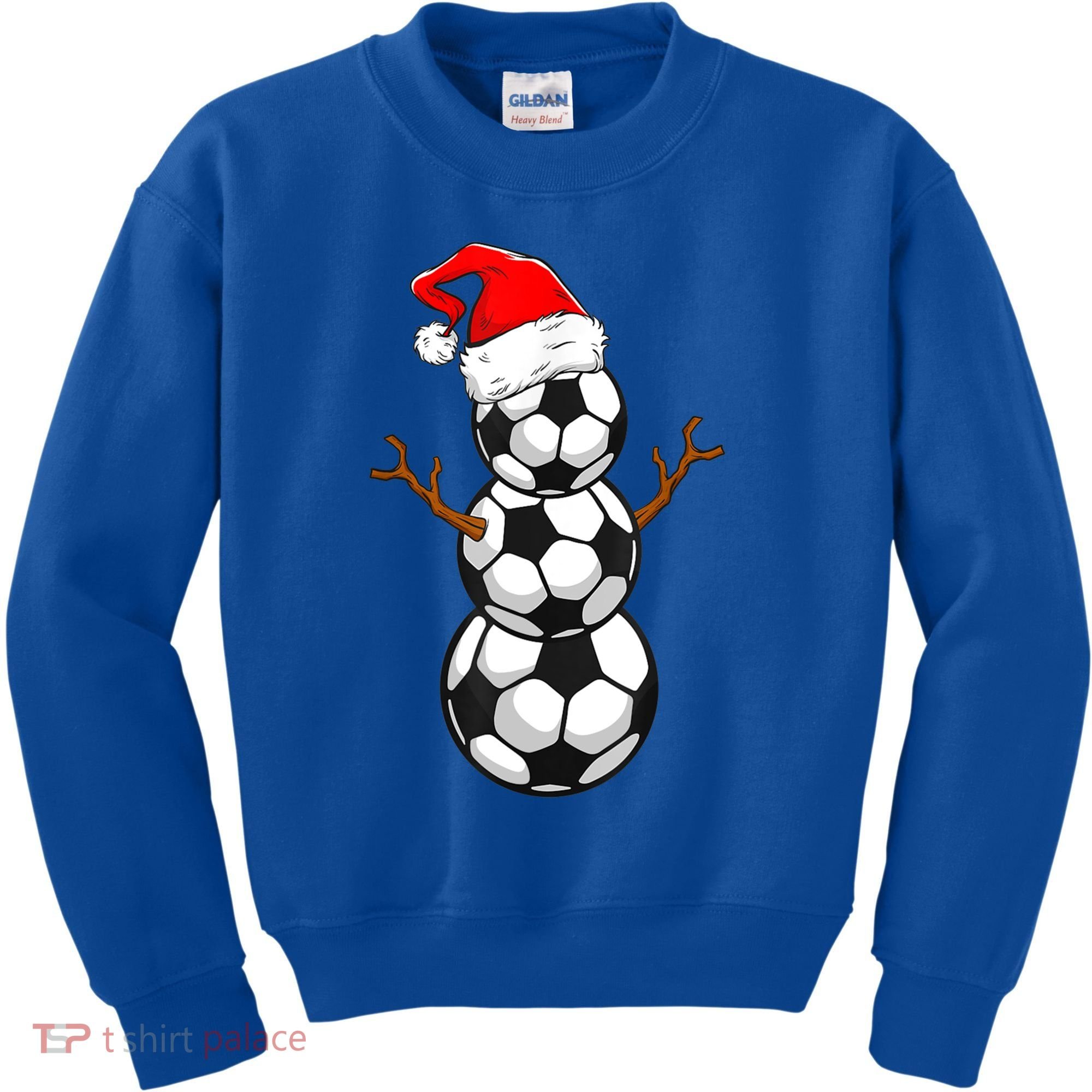 Funny Soccer Snow Boys Soccer Christmas Pajama Xmas Gift Kids Sweatshirt