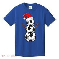 Funny Soccer Snow Boys Soccer Christmas Pajama Xmas Gift Kids T-Shirt thumb 0