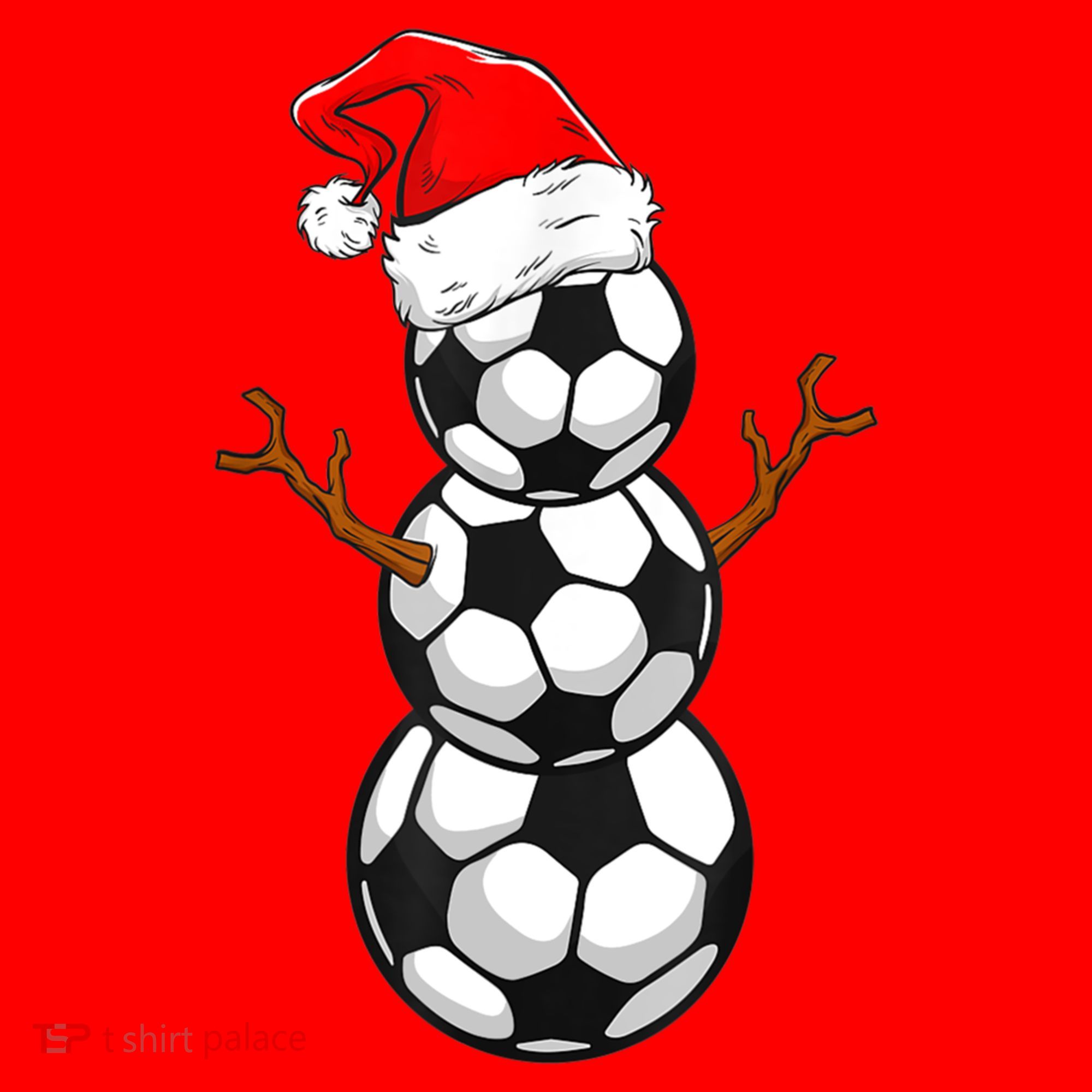 Funny Soccer Snow Boys Soccer Christmas Pajama Xmas Gift Santa Hat