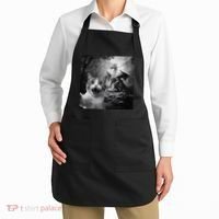 Funny Surprised Scared Cat Selfie With Dragon Apron thumb 2