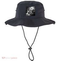 Funny Surprised Scared Cat Selfie With Dragon Bucket Hat thumb 0