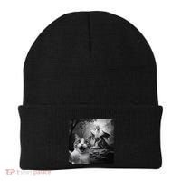 Funny Surprised Scared Cat Selfie With Dragon Beanie thumb 0