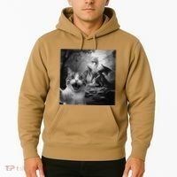 Funny Surprised Scared Cat Selfie With Dragon Hoodie thumb 2