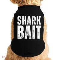 Funny Shark Shark Bait Doggie Tank thumb 0