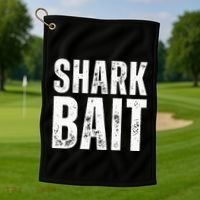 Funny Shark Shark Bait Golf Towel thumb 1