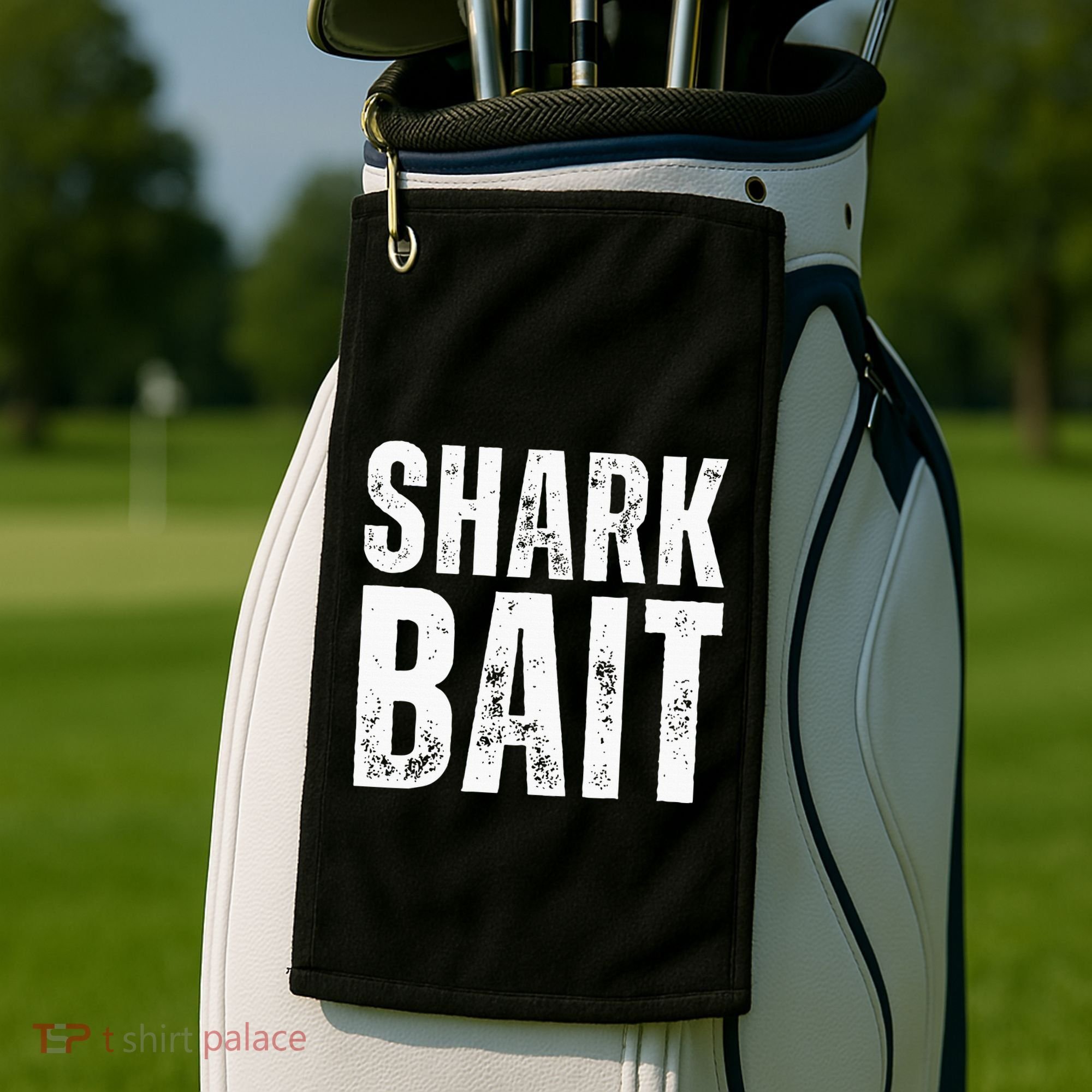 Funny Shark Shark Bait Golf Towel