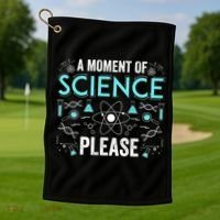 Funny Scientist Science Chemistry Physics Lover Geek Nerd Cool Gift Golf Towel thumb 1