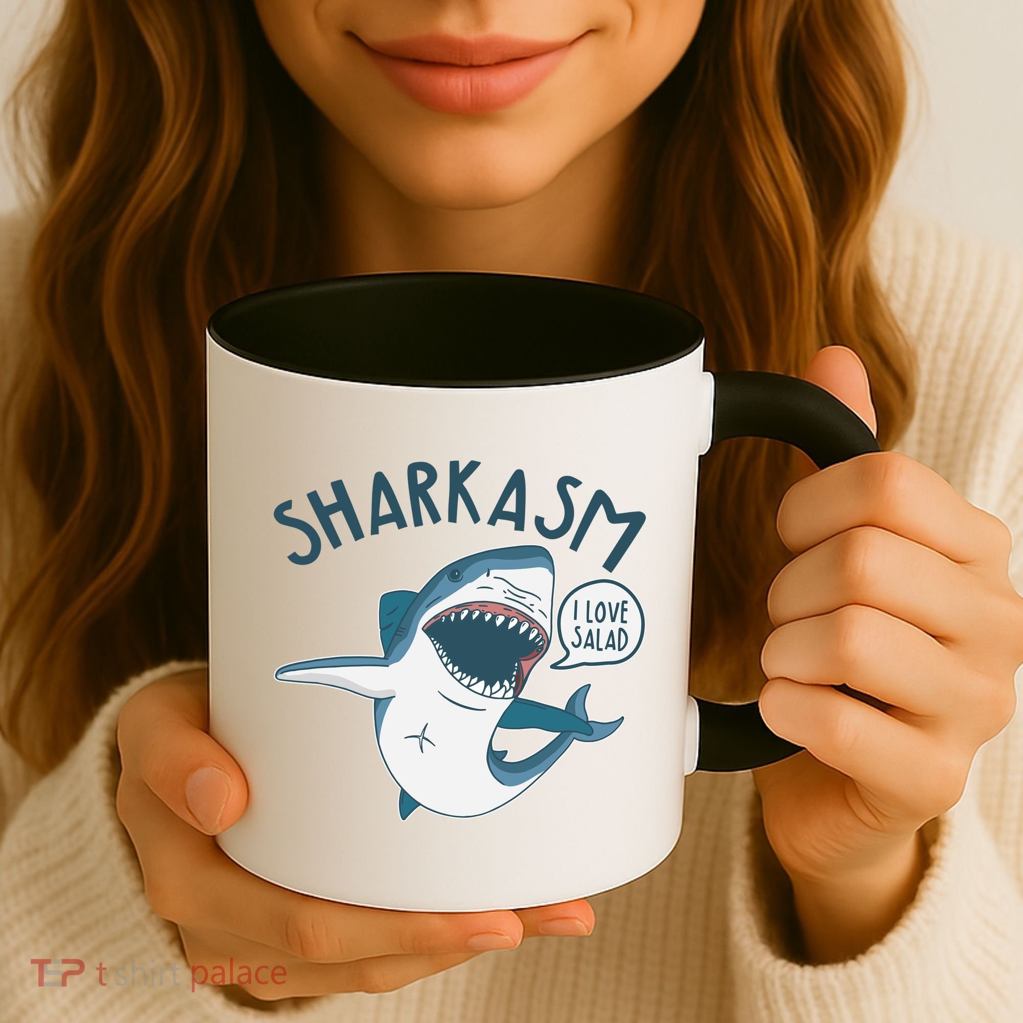 Funny Sharkasm Shark Sarcasm Coffee Mug