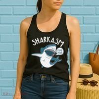 Funny Sharkasm Shark Sarcasm Women's Tank Top thumb 2