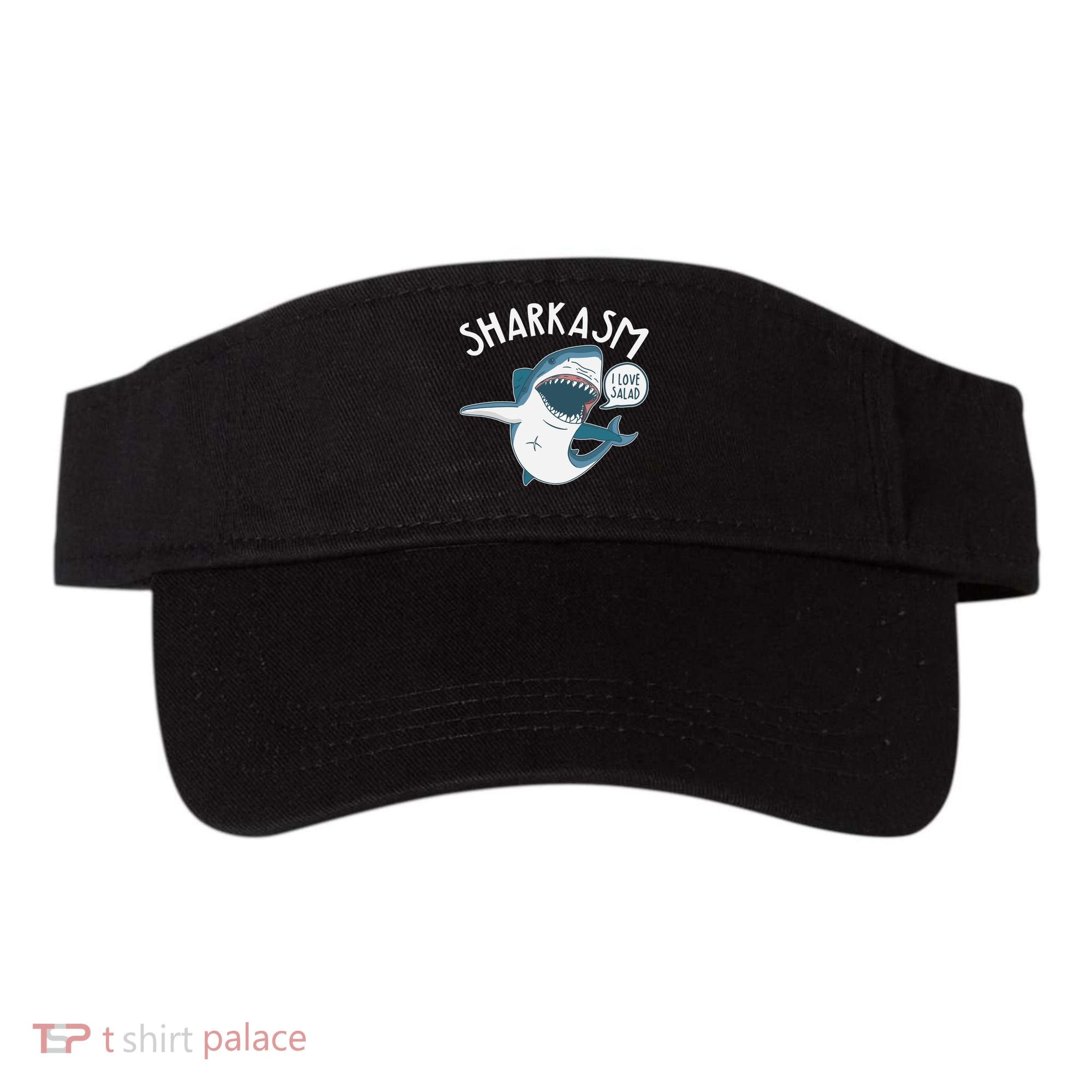 Funny Sharkasm Shark Sarcasm Visor