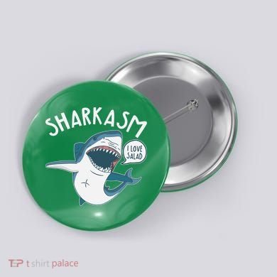 Funny Sharkasm Shark Sarcasm Button